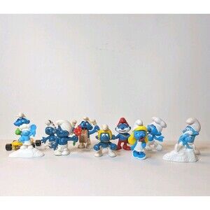 Mixed Smurfs Lot Of 11 Figures Bulk PVC Smurfs Collection Assorted Characters